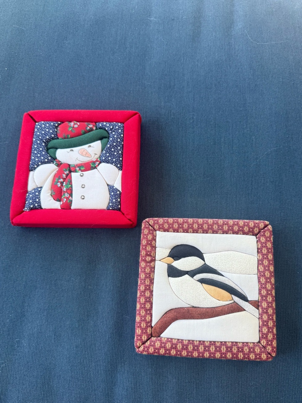 Homemade Snowman & Chickadee QuiltMagic